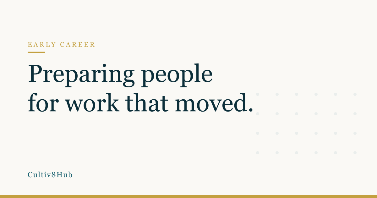 Preparing the next generation for work that moved
