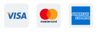 Visa, Mastercard and American Express accepted